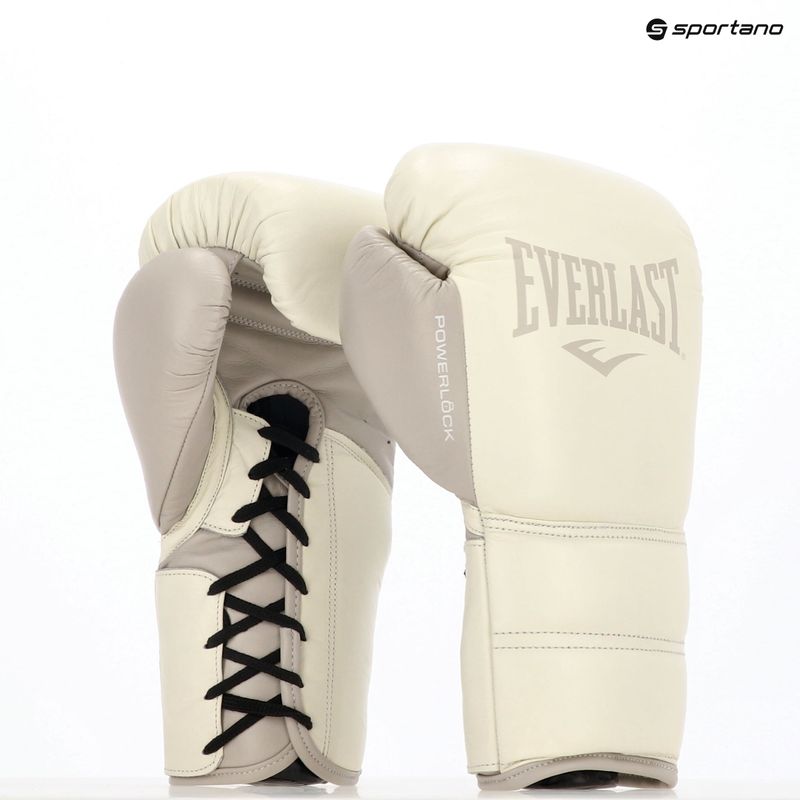 Боксерські рукавички Everlast Powerlock 2 Laced Pro Training білі 8