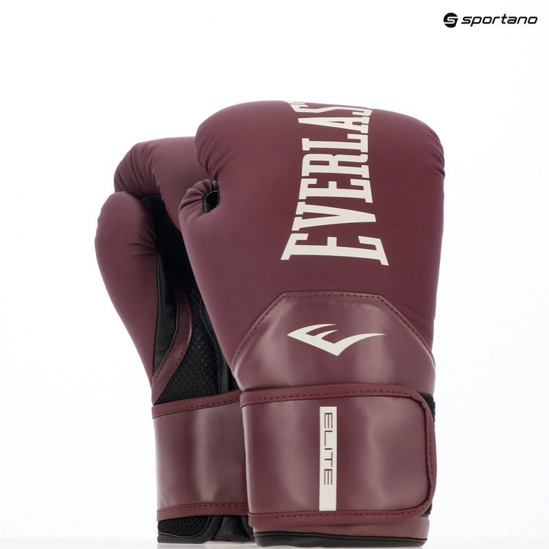 Боксерські рукавички Everlast Pro Style Elite 2 бордові 8