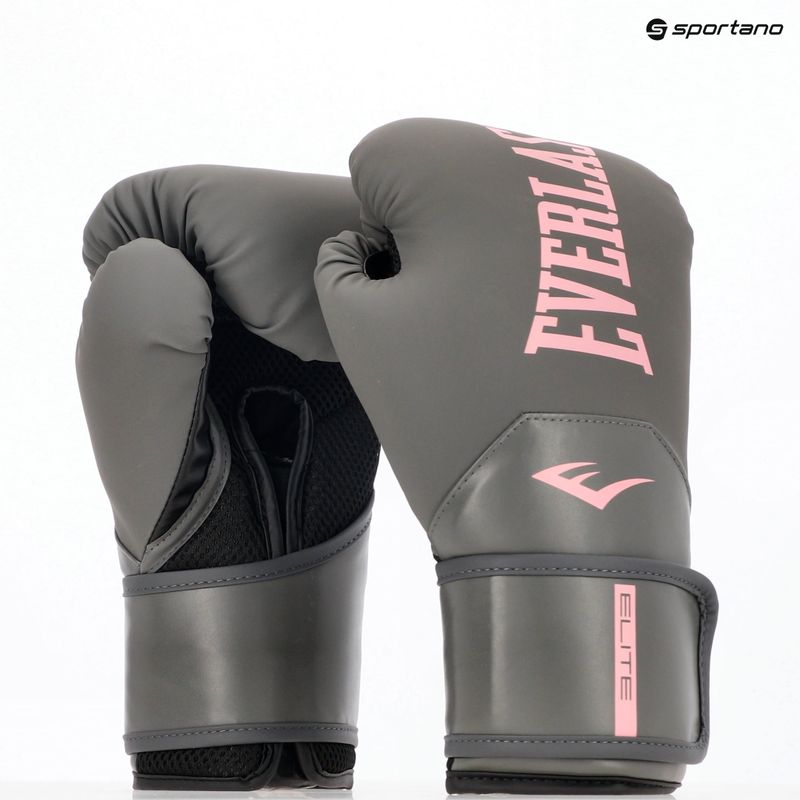 Боксерські рукавички Everlast Pro Style Elite 2 сірі/рожеві 8