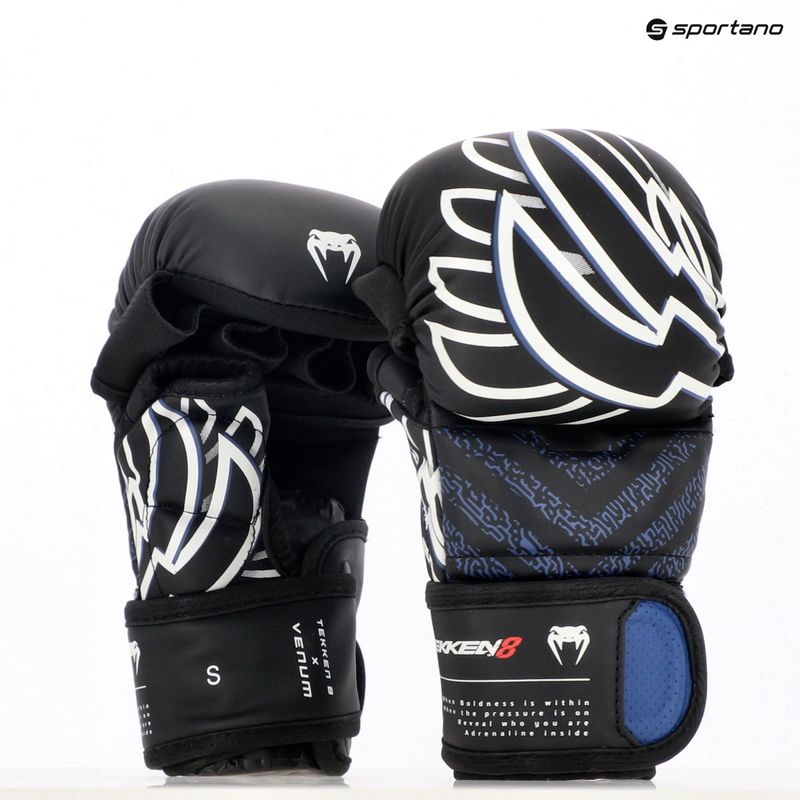 Спаринг-рукавички Venum x TEKKEN 8 - Jin Kazama MMA Sparring сині/чорні/білі 8