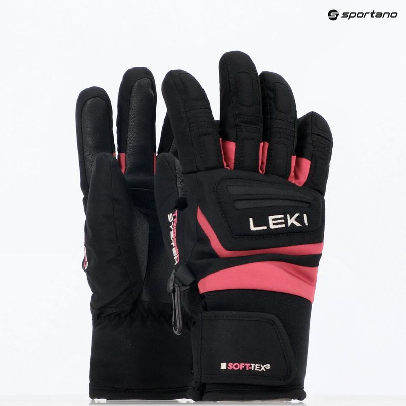 Рукавиці гірськолижні дитячі LEKI Griffin 3D Junior black/ rose 7