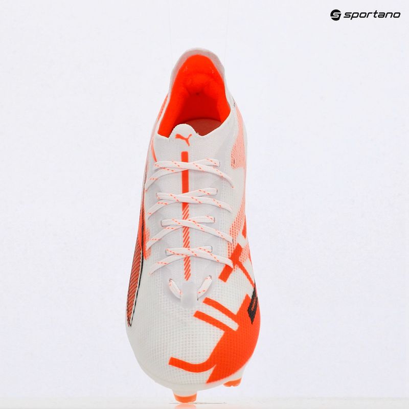 Кросівки футбольні чоловічі PUMA Ultra 5 Pro FG/AG puma white/puma black/glowing red 9
