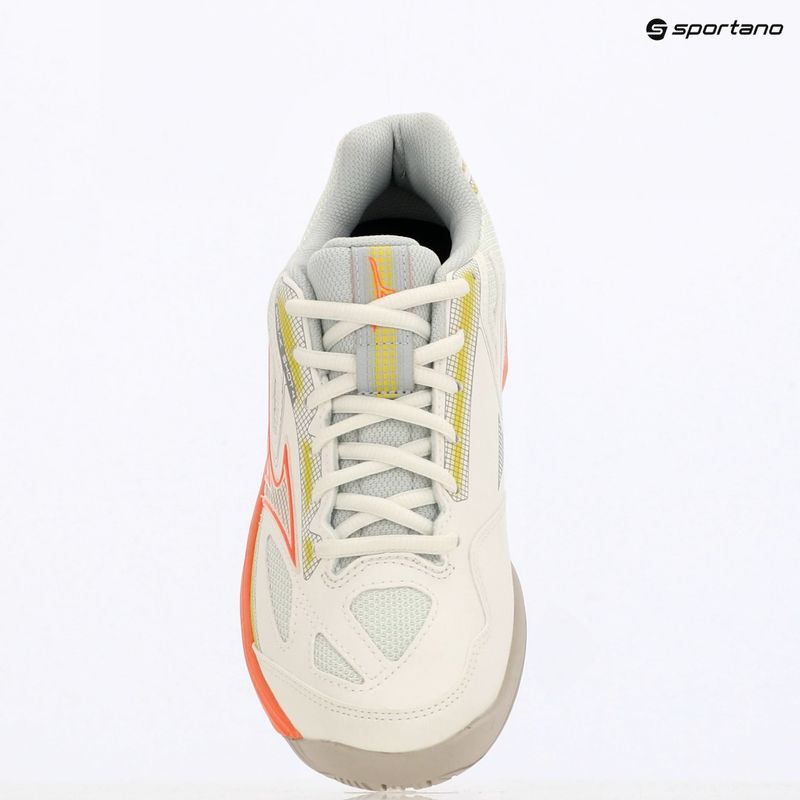 Кросівки тенісні жіночі Mizuno Break Shot 4 AC snow white/ neon flame/ ghost gray 9
