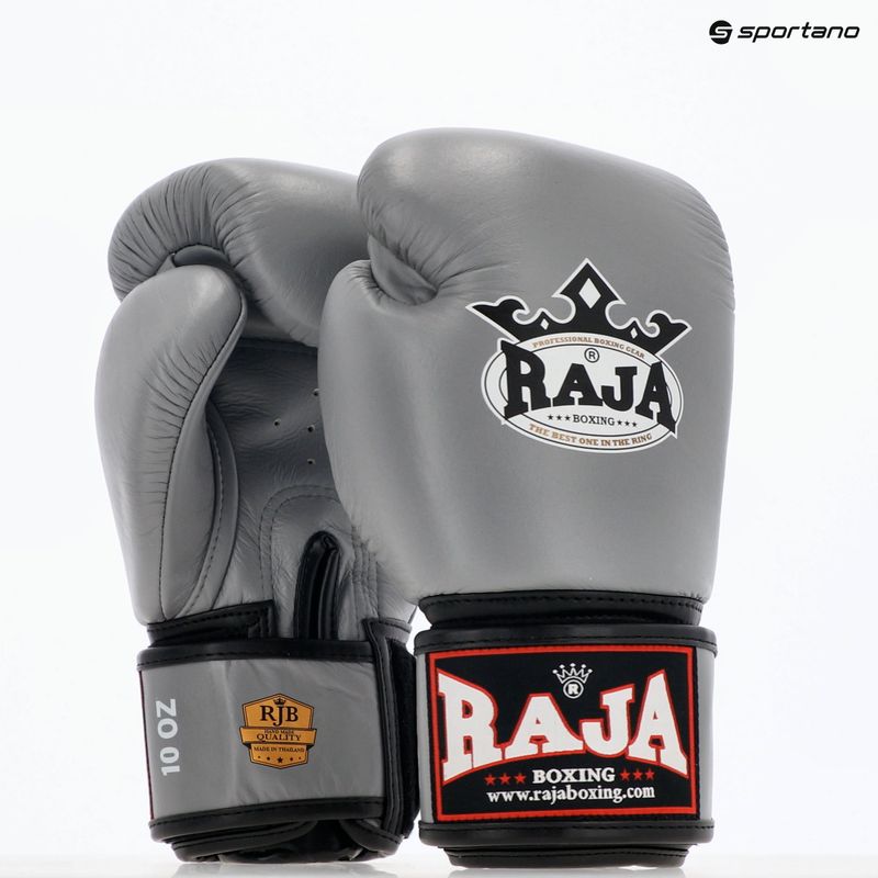 Рукавиці боксерські RAJA BOXING Single Standard Genuine Leather grey 8