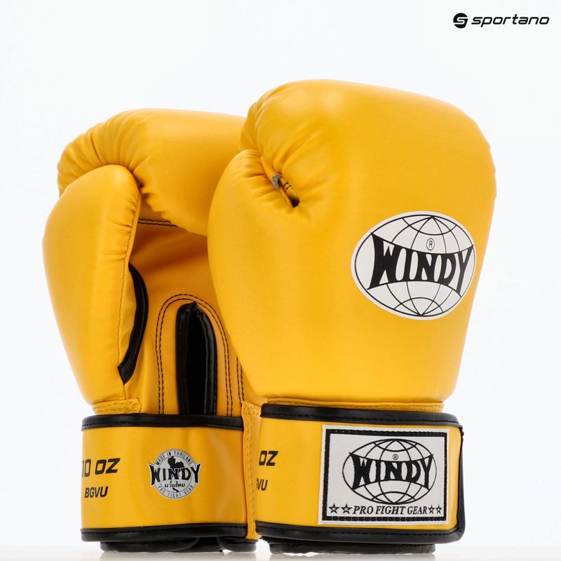 Рукавиці боксерські WINDY Classic Synthetic Leather yellow 8
