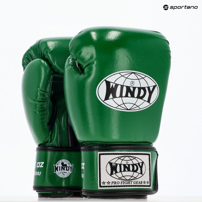 Рукавиці боксерські WINDY Classic Synthetic Leather green 8