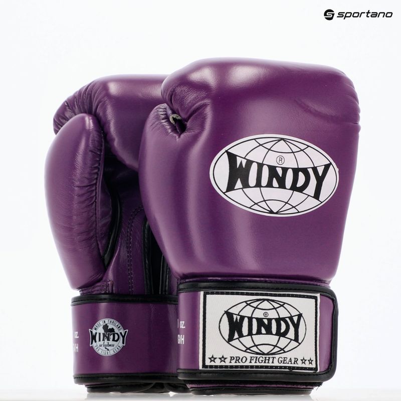 Рукавиці боксерські WINDY Classic Genuine Leather purple 7