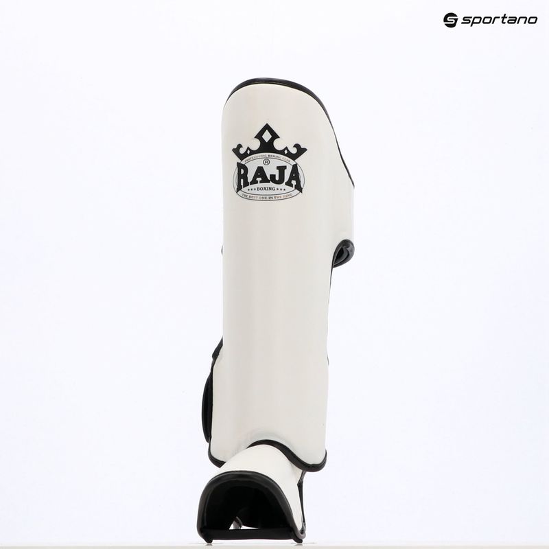 Захист гомілок та стоп RAJA BOXING Lightweight Shin Guards Genuine Leather white 8
