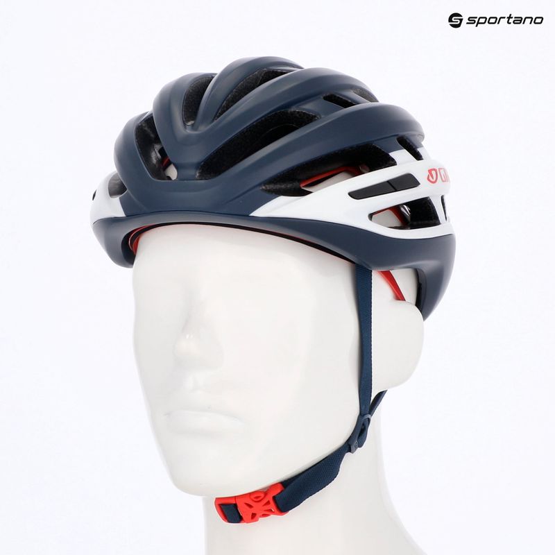 Шолом велосипедний Giro Agilis Integrated MIPS matte midnight white/red 13