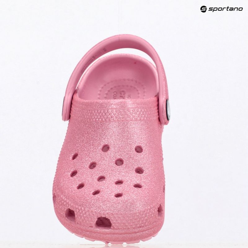 Шльопанці дитячі Crocs Classic Glitter Clog Toddler pink tweed glitter 17