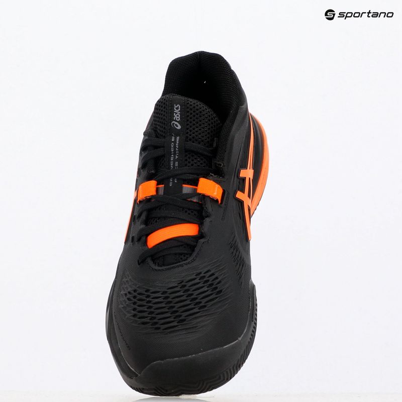 Чоловічі тенісні кросівки ASICS Gel-Resolution X Clay чорні/помаранчеві 9