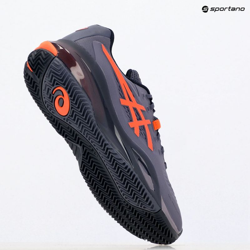 Чоловічі тенісні кросівки ASICS Gel-Resolution X Clay сірувато-фіолетові/нова помаранчеві 15