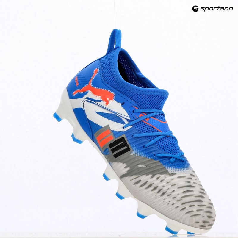 Дитячі футбольні бутси PUMA Future 8 Match Forever FG/AG Jr білий / ультрасиній / сірий / пума чорний / сяючий червоний 9