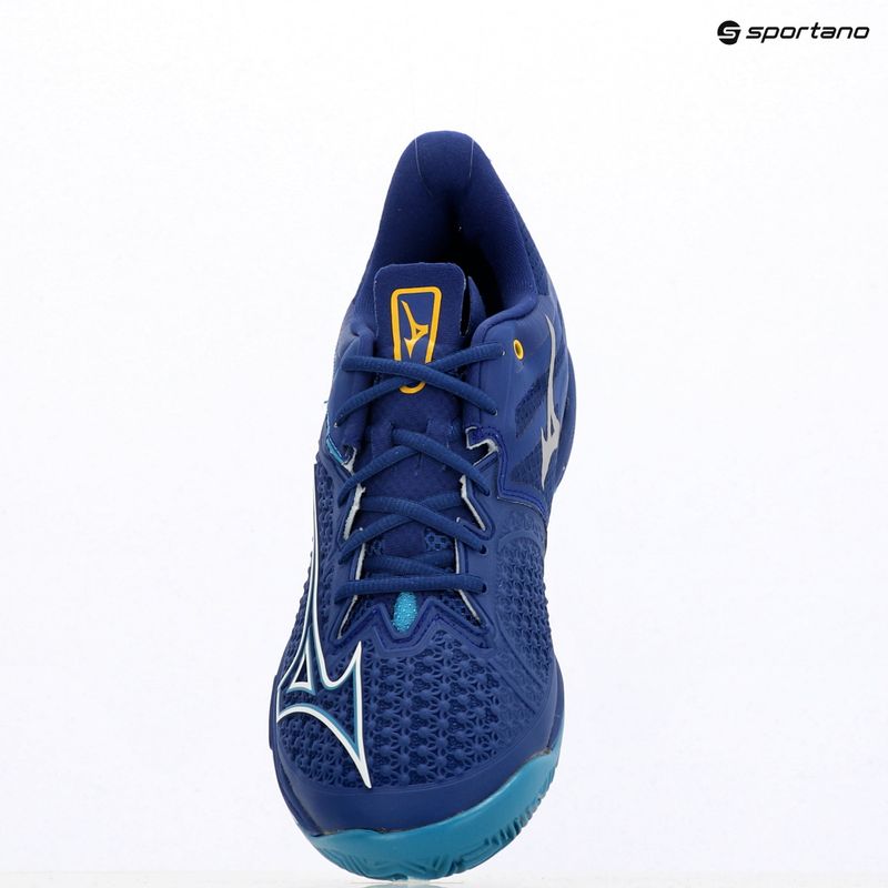 Кросівки тенісні чоловічі Mizuno Wave Exceed Tour 6 CC bellwether blue/ white/ fjord blue 12