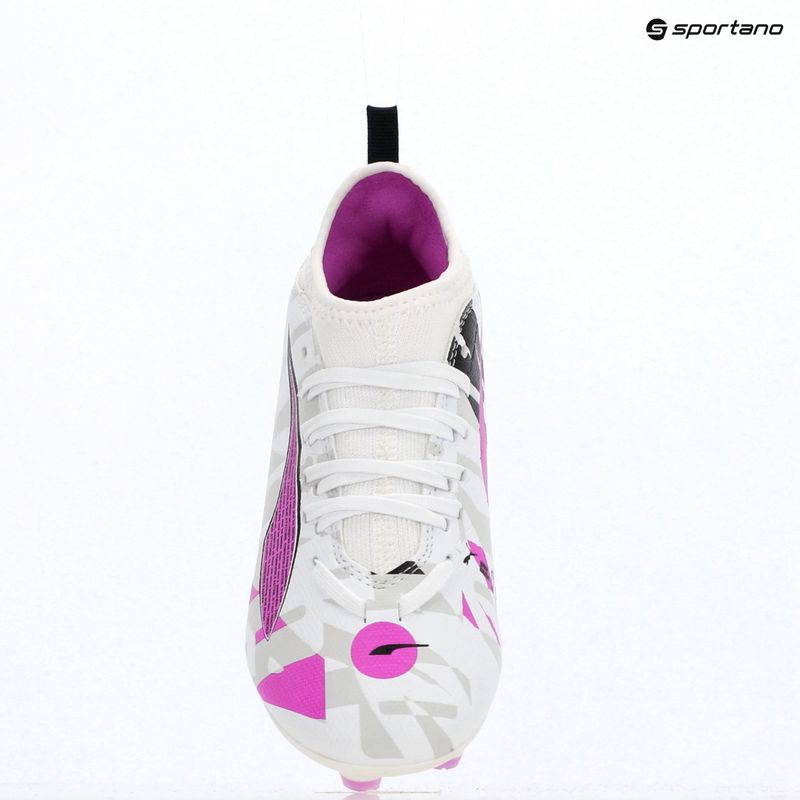 Кросівки футбольні дитячі PUMA Ultra 5 Match Forever FG/AG Jr puma white/pure magenta/feather gray/puma black 9