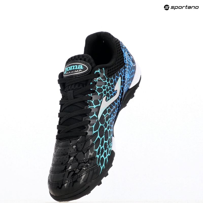 Кросівки футбольні чоловічі Joma Maxima TF black/turquoise 9