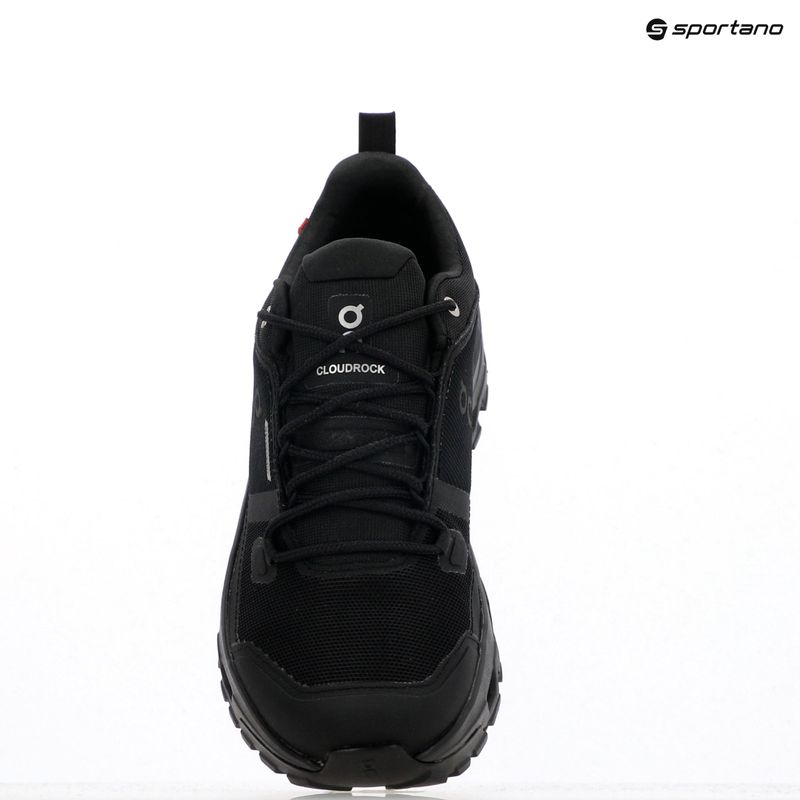Черевики чоловічі On Running Cloudrock Low Waterproof black/black 13