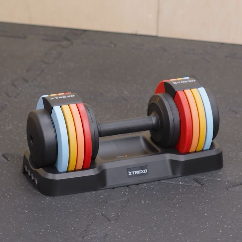 Гантель регульована TREXO 25 кг multicolor 12