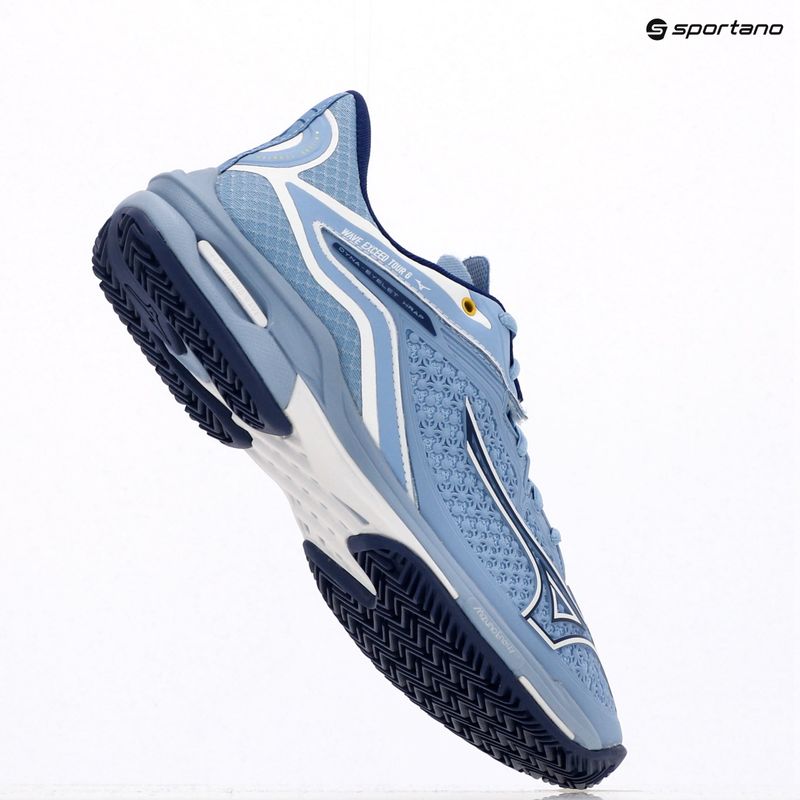 Кросівки тенісні жіночі Mizuno Wave Exceed Tour 6 CC bel air blue/ bellwether blue/ white 9
