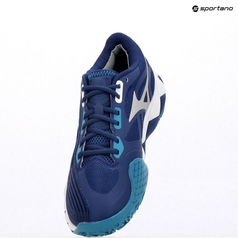 Кросівки тенісні чоловічі Mizuno Wave Enforce Tour 2 CC bellwether blue/ white/ fjord blue 9
