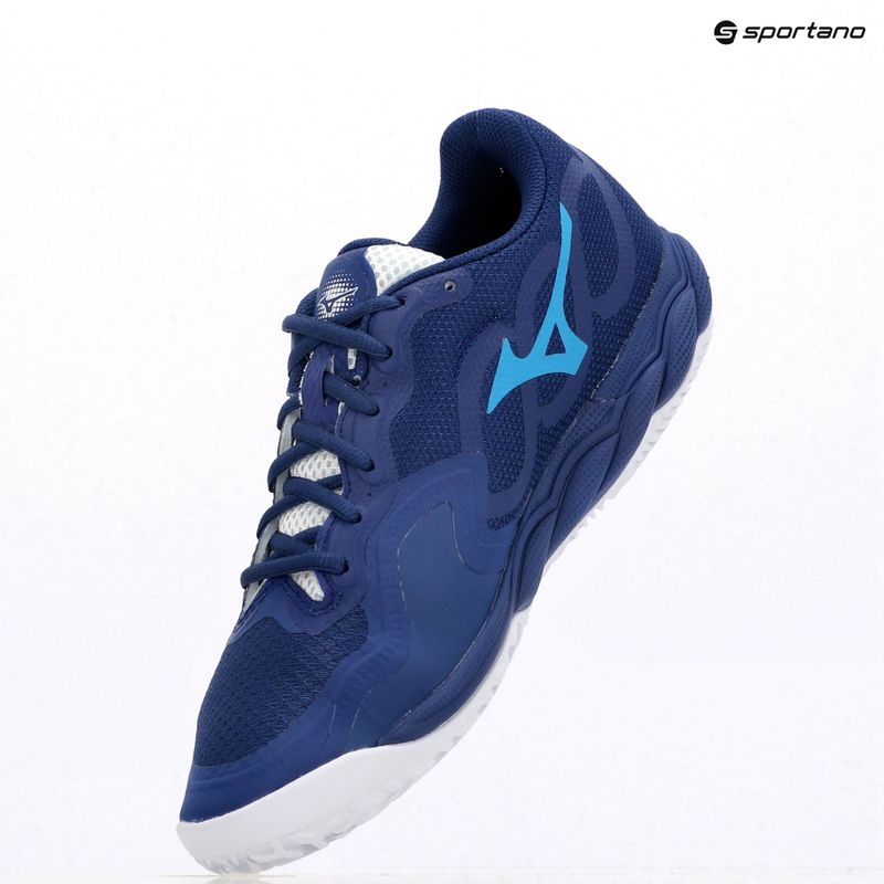 Кросівки тенісні чоловічі Mizuno Wave Enforce Court CC bellwether blue/ white/ fjord blue 9