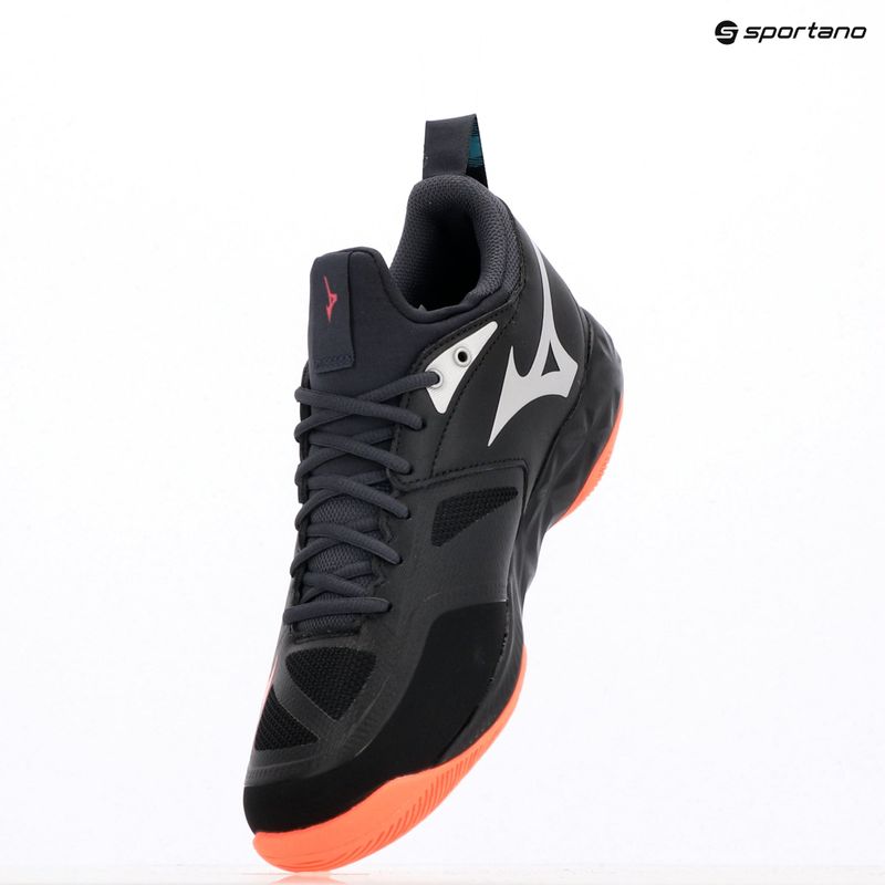 Кросівки волейбольні Mizuno Wave Dimension black/neon flame/peacock blue 9