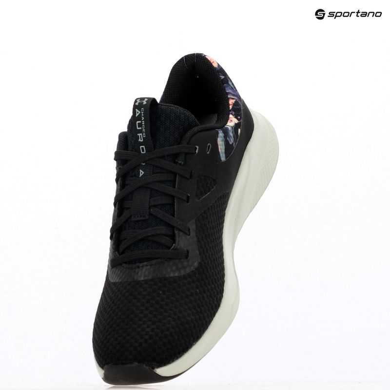 Кросівки для тренувань жіночі Under Armour Charged Aurora 2+ black/hydro green/metallic warm silver 15