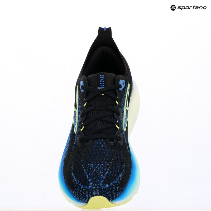 Кросівки для бігу чоловічі Brooks Glycerin 22 wide fit black/cobalt/neo yellow 15