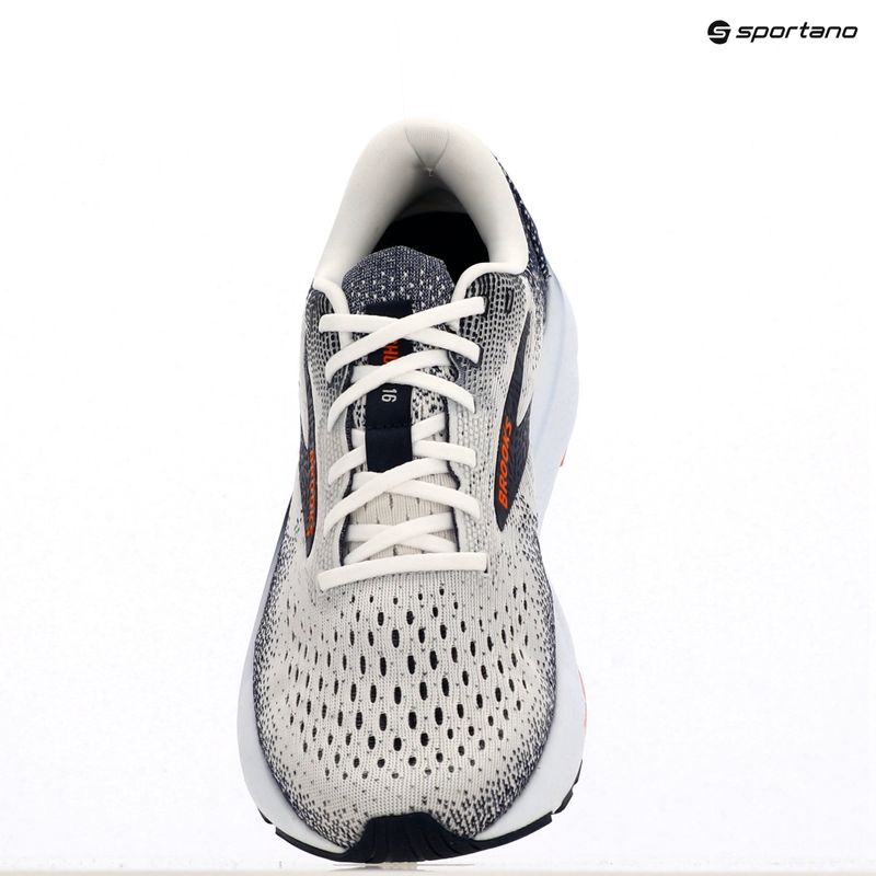 Кросівки для бігу чоловічі Brooks Ghost 16 white/peacoat/orange 10
