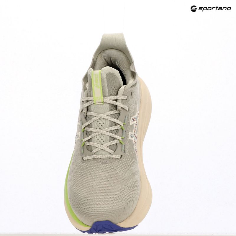 Кросівки для бігу чоловічі ASICS Gel-Nimbus 27 nature bathing/lime green 15