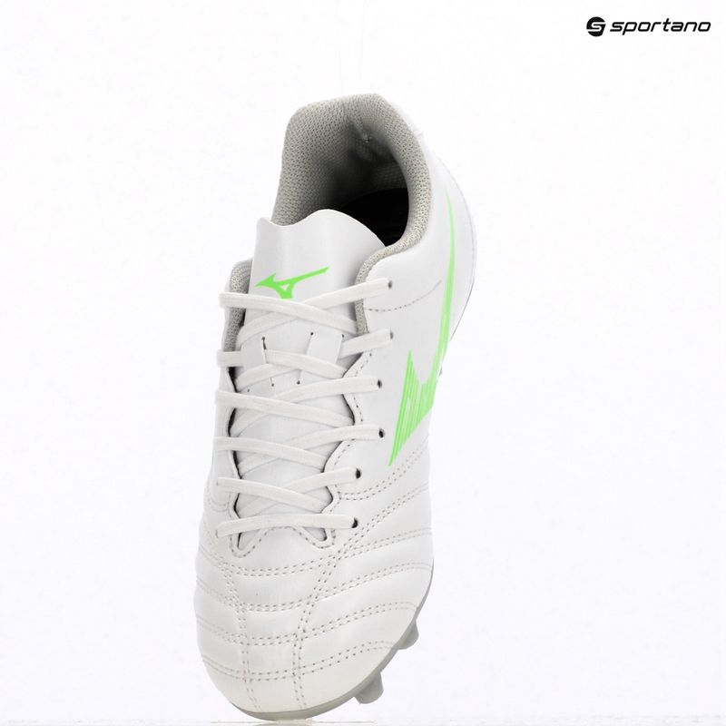 Кросівки футбольні дитячі Mizuno Monarcida Neo III Select Jr Md white/neon green 3