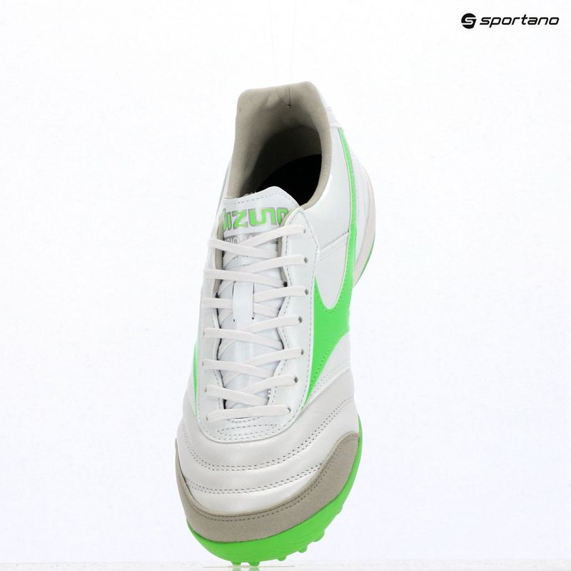 Кросівки футбольні чоловічі Mizuno Morelia Sala Elite TF white/neon green/galaxy silver 11