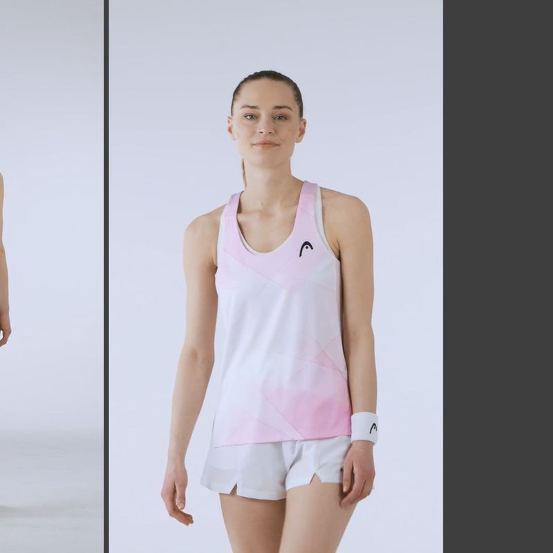 Топ тенісний жіночий HEAD Spirit Топ print vision w/alight lilac 5