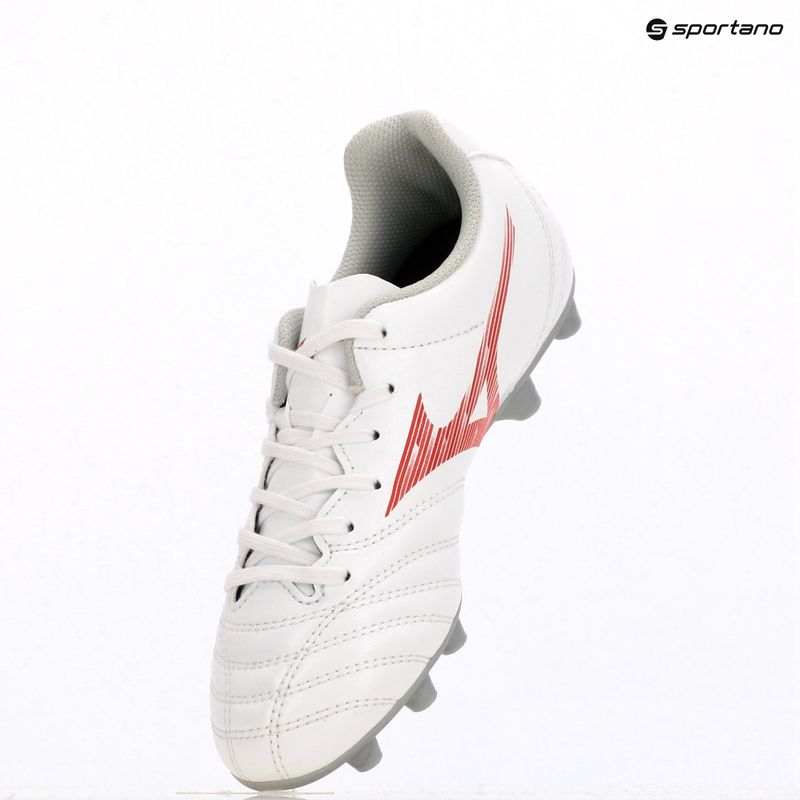 Кросівки футбольні дитячі Mizuno Monarcida Neo III Select Jr MD white/radiant red 9