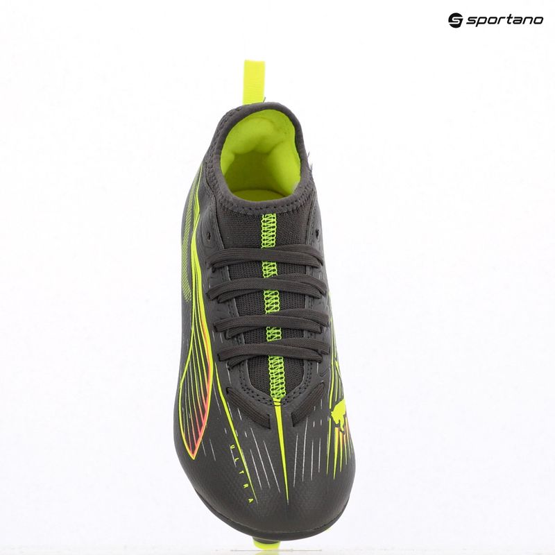 Кросівки футбольні дитячі PUMA Ultra 5 Match FG/AG Jr matte aged silver/yellow alert/puma aged silver 9