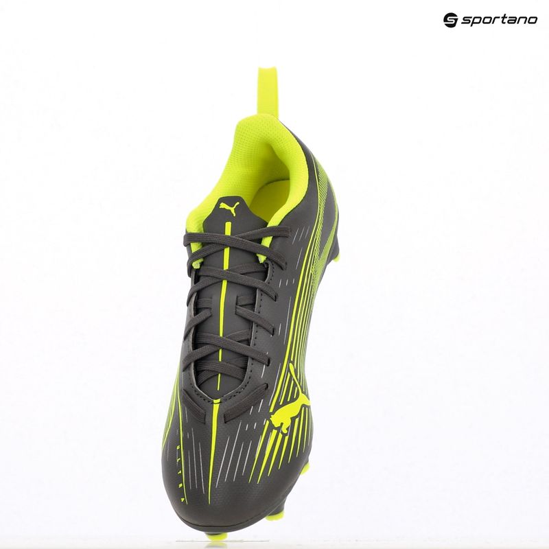 Кросівки футбольні дитячі PUMA Ultra 5 Play FG/AG Jr matte aged silver/yellow alert/puma aged silver 9