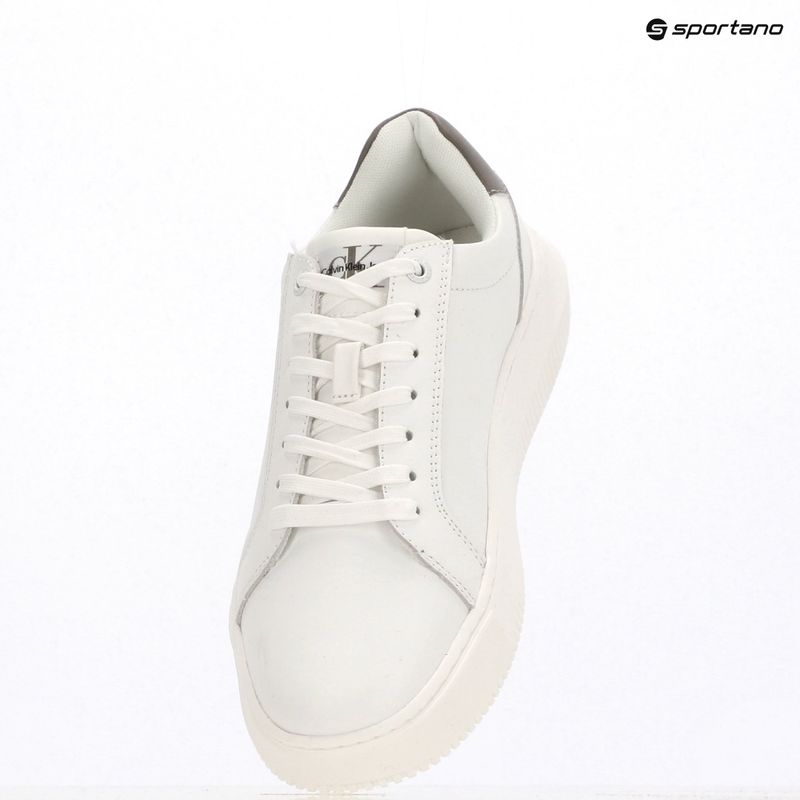Кросівки чоловічі Calvin Klein YM0YM00681 Chunky Cupsole Monologo Lth triple bright white/rock ridge 9
