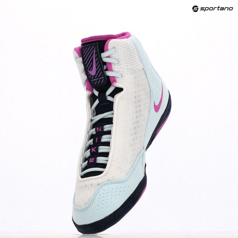 Кросівки борцівські Nike Inflict 4 white/hyper violet/glacier blue/obsidian 9