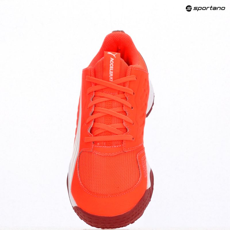 Кросівки гандбольні дитячі PUMA Accelerate Jr glowing red/white/dark crimson/black 12