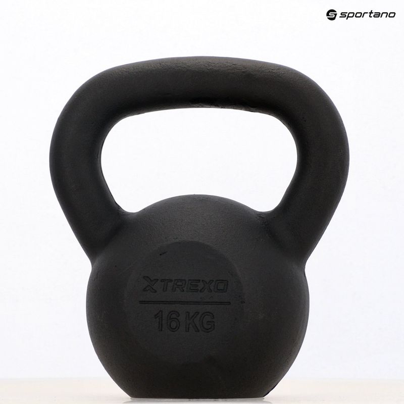 Гиря чавунна TREXO 16кг чорний 8