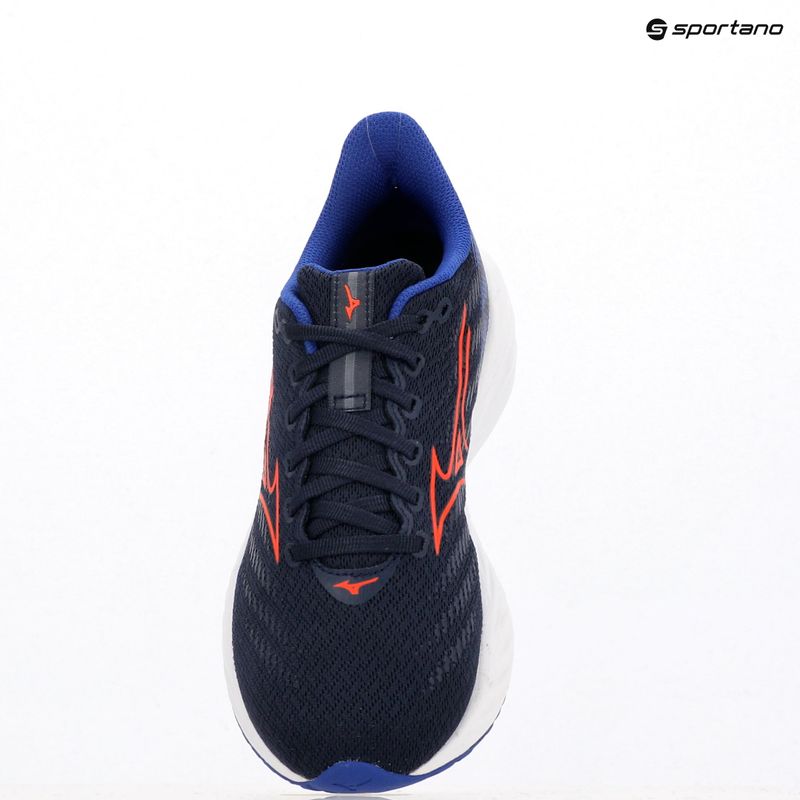 Кросівки для бігу дитячі Mizuno Enerzy Rider Jr peacoat/ignitionred/ reflective blue 8