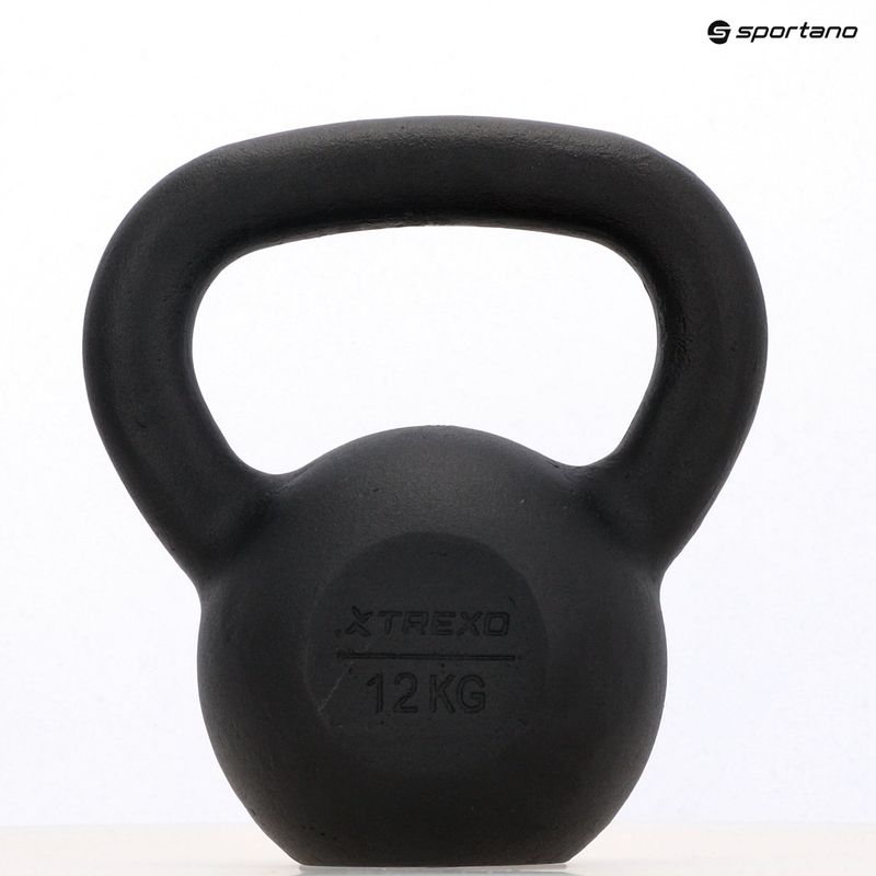 Гиря чавунна TREXO 12кг чорний 8
