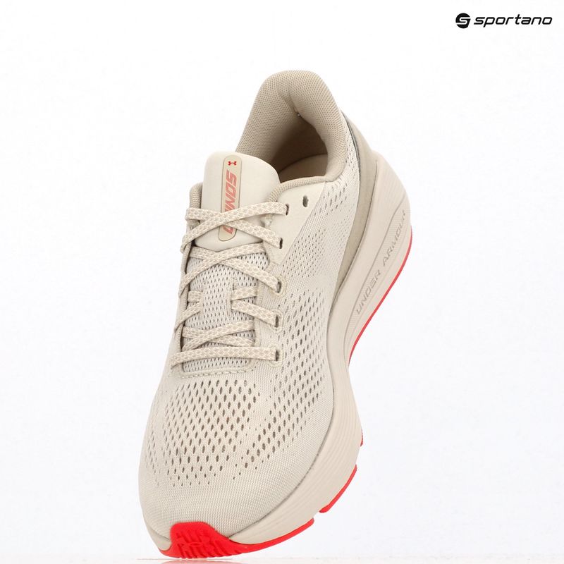 Кросівки для бігу жіночі Under Armour Sonic 7 summit white/khaki base/racer red 9