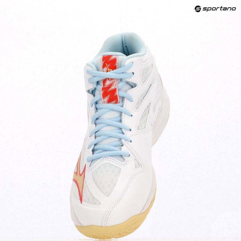 Кросівки волейбольні жіночі Mizuno Thunder Blade Z Mid white/calypso coral/pale banan 9