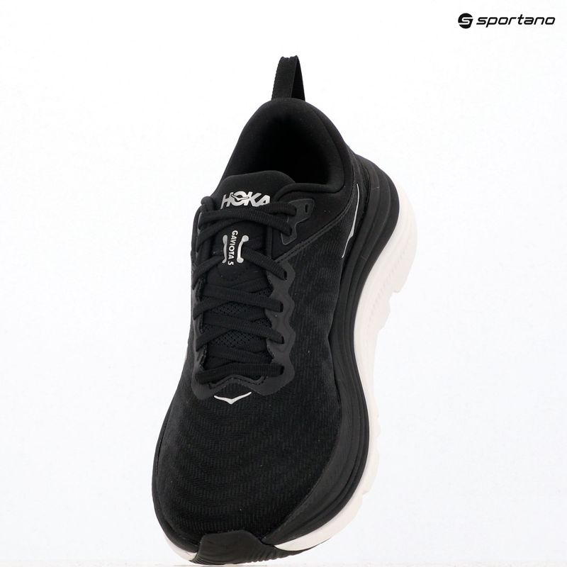 Кросівки для бігу чоловічі HOKA Skyflow Wide black/white 9
