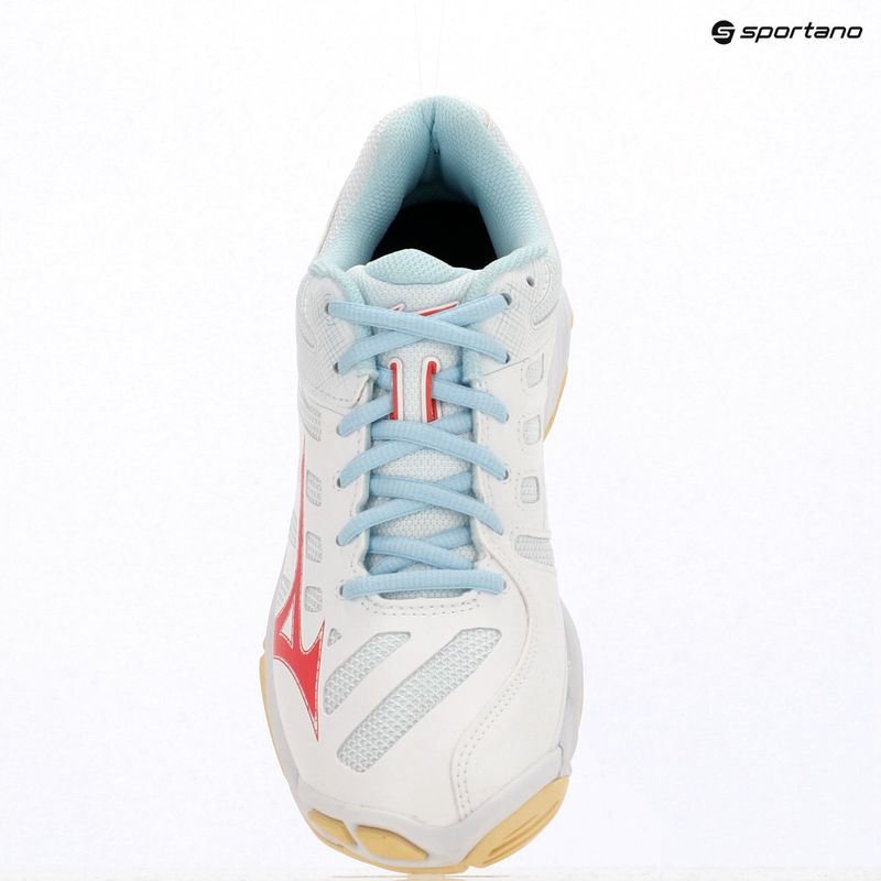 Кросівки волейбольні жіночі Mizuno Wave Voltage 2 white/calypso coral/pale banan 9