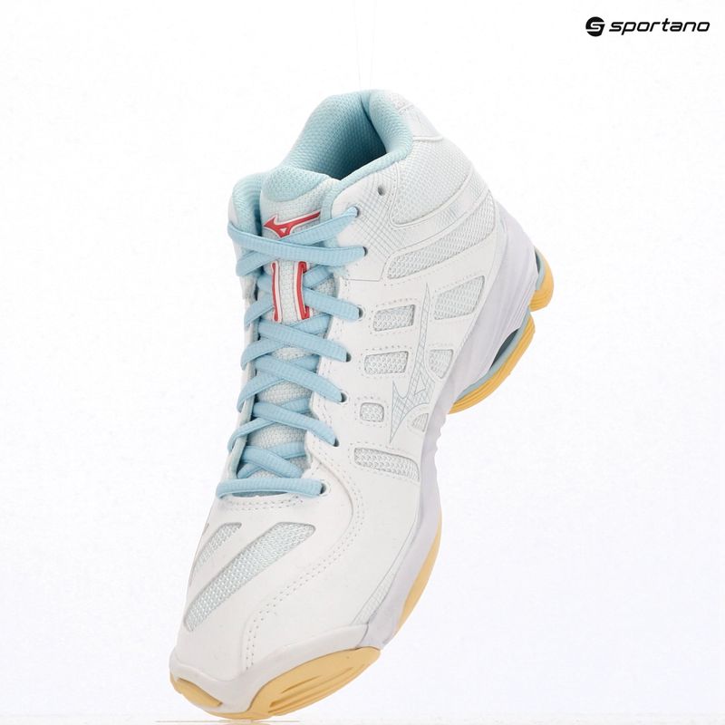 Кросівки волейбольні жіночі Mizuno Wave Voltage 2 Mid white/calypso coral/pale banan 15