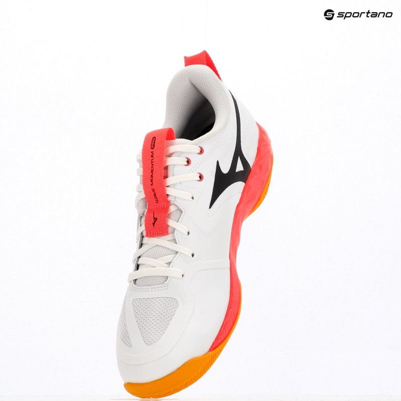 Кросівки волейбольні Mizuno Wave Momentum Pro white/fiery coral 2/citrus 18