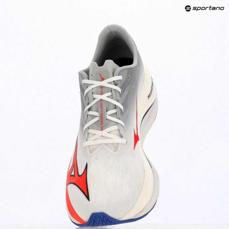 Кросівки для бігу чоловічі Mizuno Wave Rebellion Flash 3 white/fiery coral 2/iris bloom 10