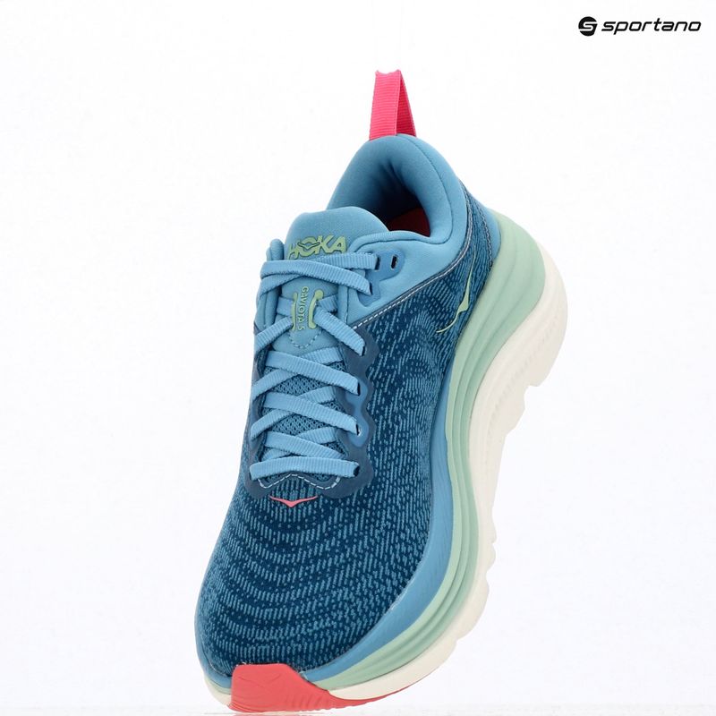 Кросівки для бігу жіночі HOKA Gaviota 5 alpine blue/jadeite 10